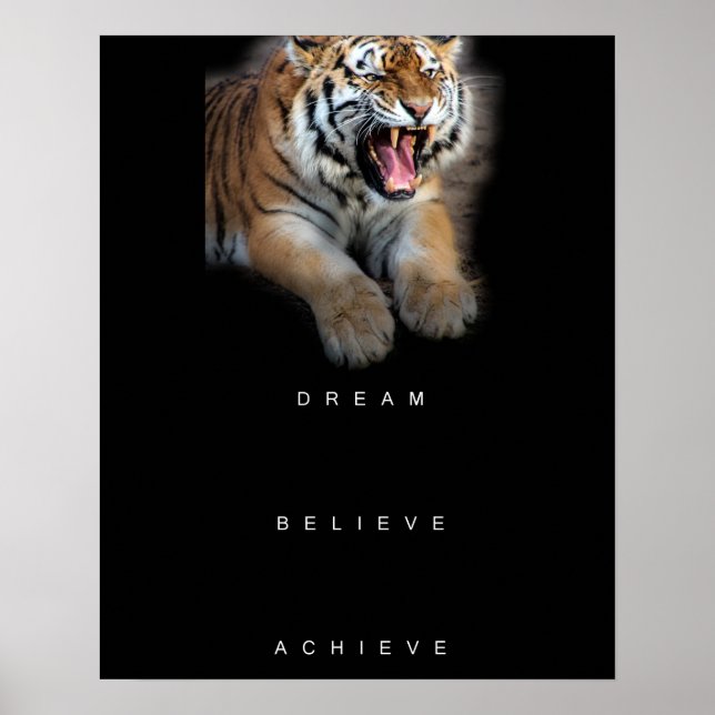 dream believe achieve motivational quote poster (Front)