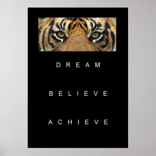 dream believe achieve motivational quote poster