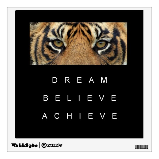 dream believe achieve motivational quote wall decal (Front)