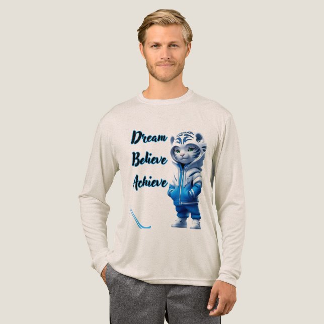 Dream Believe Achieve” Motivational T-Shirt  Tri-Blend Shirt (Full Front)