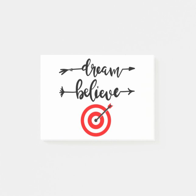 DREAM BELIEVE ACHIEVE POST-IT NOTES (Front)