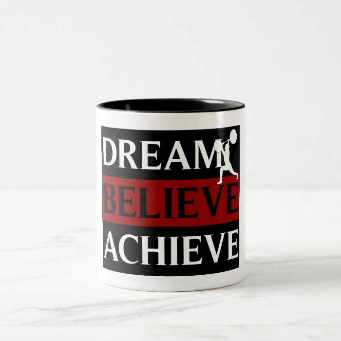 Dream Believe Achieve Weightlifting Mug