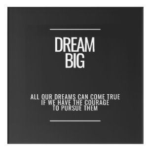 Dream Big Acrylic Wall Art