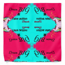 Dream big and take action unicorn bandana