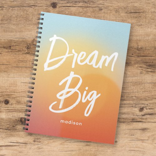 Dream Big Beautiful Summer Sunset Notebook
