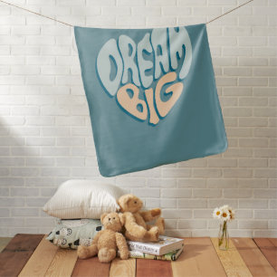 Dream Big: Blue Heart of Success Baby Blanket