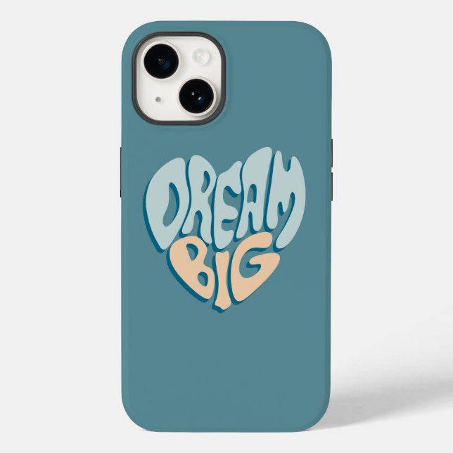 Dream Big: Blue Heart of Success Case-Mate iPhone Case (Back)