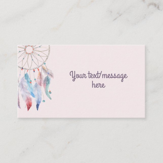Dream Big Boho Dreamcatcher Birthday Enclosure Card (Front)