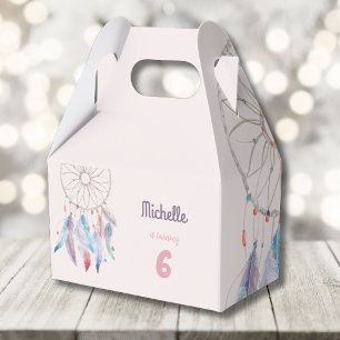 Dream Big Boho vibrant Dreamcatcher Birthday Favor Boxes