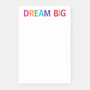 Dream Big Bright Post-it Notes