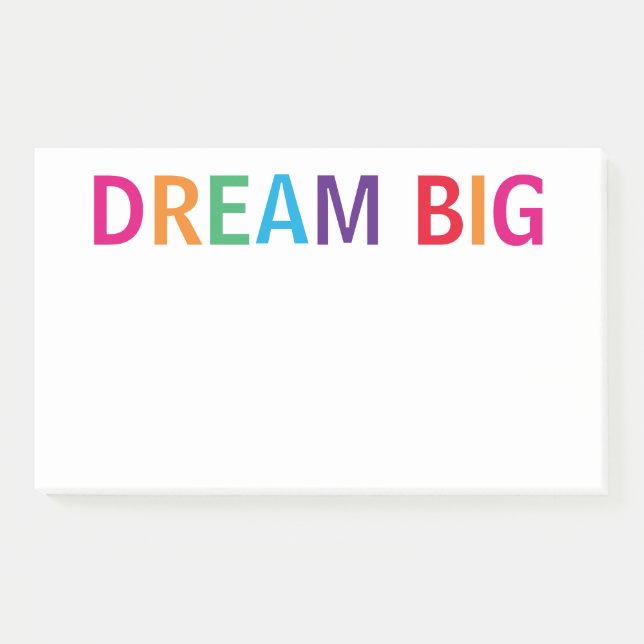 Dream Big Bright Post-it Notes (Front)
