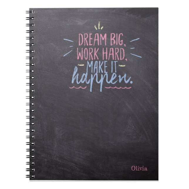 Dream Big Chalkboard Notebook (Front)