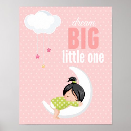 Dream big  choose background color poster