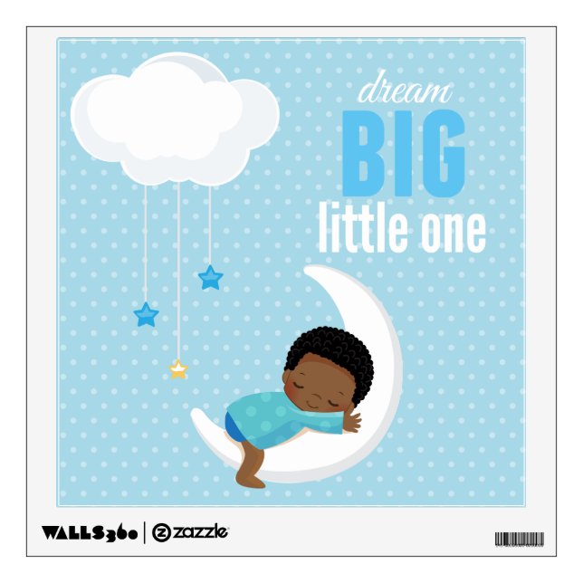 Dream big * choose background color wall sticker (Front)