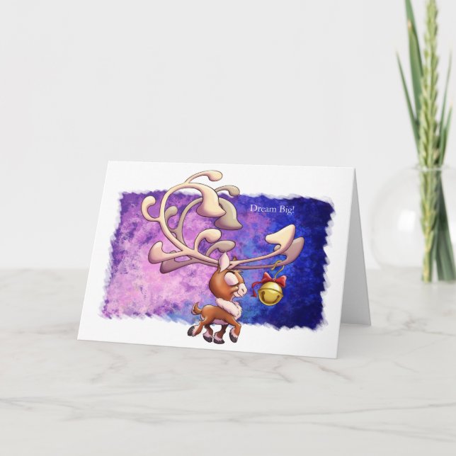DREAM BIG CHRISTMAS REINDEER by Jeff Willis Art Card (Front)
