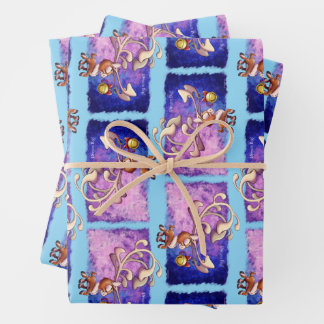 DREAM BIG CHRISTMAS REINDEER by Jeff Willis Art Wrapping Paper Sheets