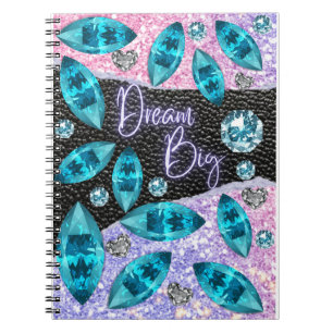 dream big colored fancy Jewels style Notebook