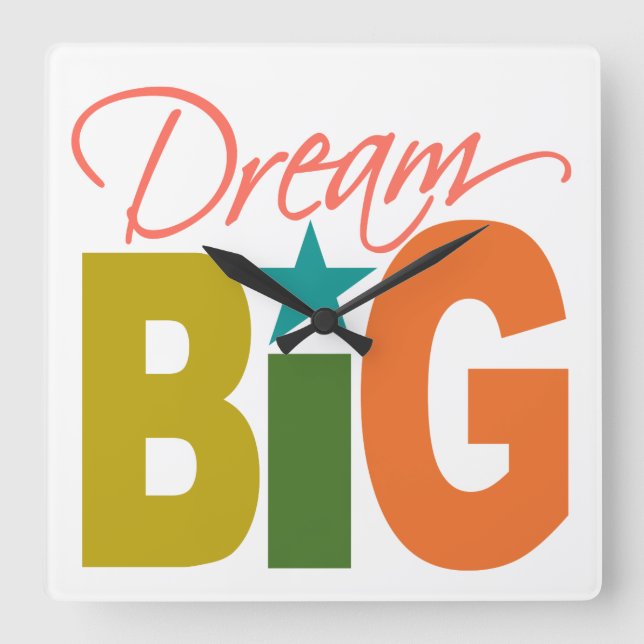 Dream BIG custom wall clock (Front)