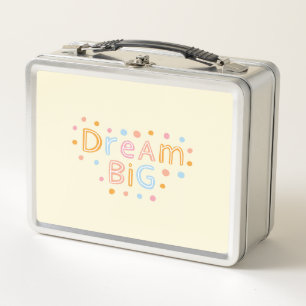 dream big, cute metal lunch box