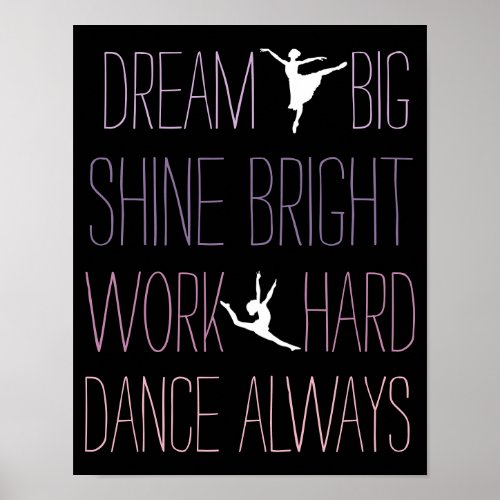 Dream Big Dance Always Poster
