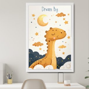 Dream Big Dinosaur Kids/ Nursery Wall Art