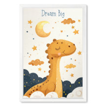 Dream Big Dinosaur Kids/ Nursery Wall Art