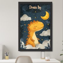 Dream Big Dinosaur Kids/ Nursery Wall Art