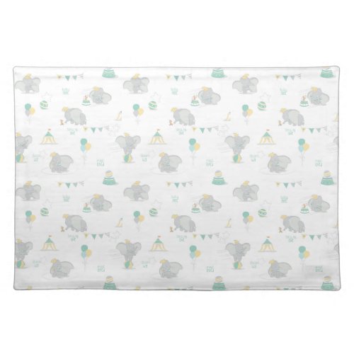 Dream Big Dumbo Pattern Cloth Placemat