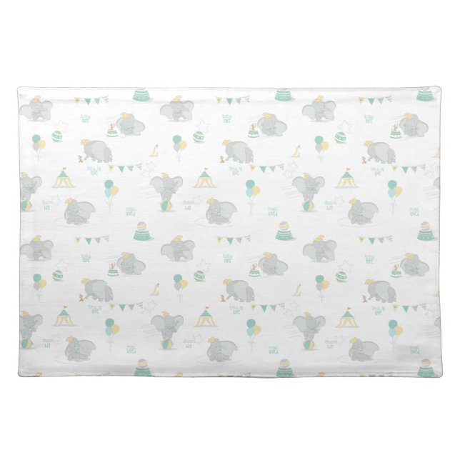 Dream Big Dumbo Pattern Cloth Placemat (Front)