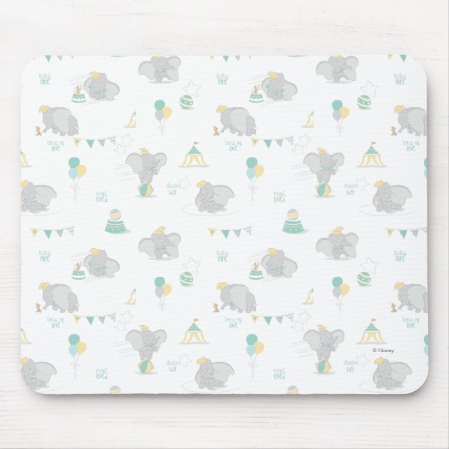 Dream Big Dumbo Pattern Mouse Pad (Front)