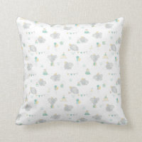 Dream Big Dumbo Pattern Throw Pillow