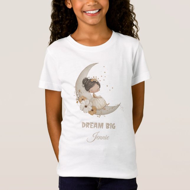 Dream Big Fairy Moon Child – Personalized Name T-Shirt (Front)