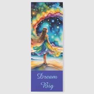 Dream Big Fantasy Girl and Rainbow stars