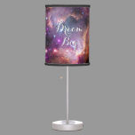 Dream Big Galactic Outer Space Purple Desk Lamp