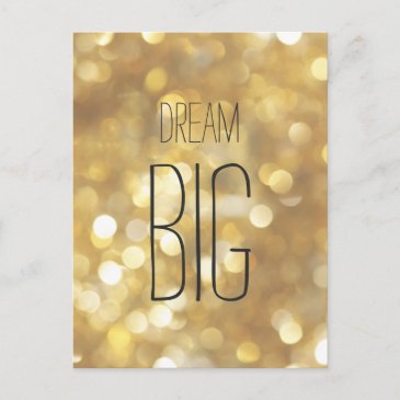 Dream Big - Gold Sparkle Inspirational Quote