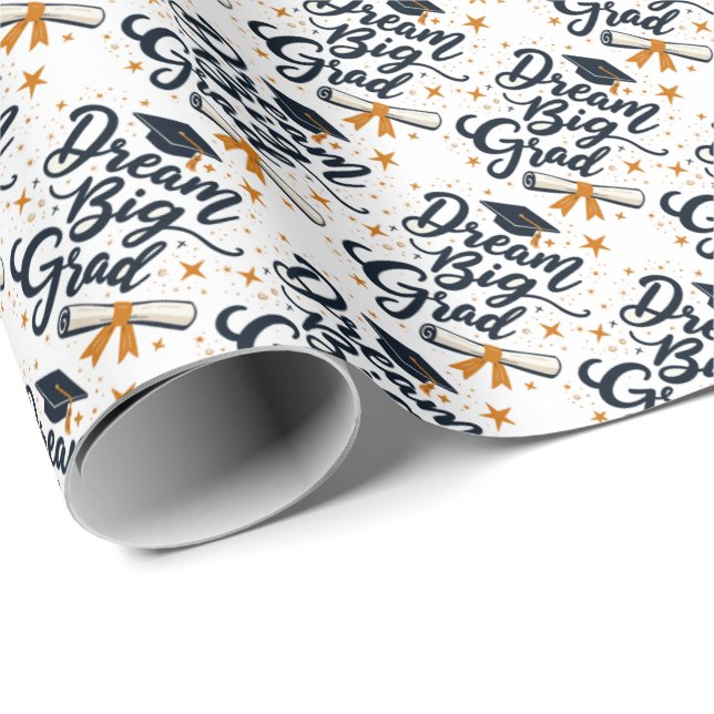 Dream Big Grad Wrapping Paper (Roll Corner)