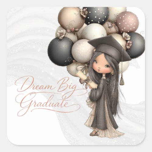Dream Big Graduate Sticker – Whimsical Girl