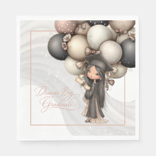 Dream Big Graduate – Whimsical Girl  Napkins