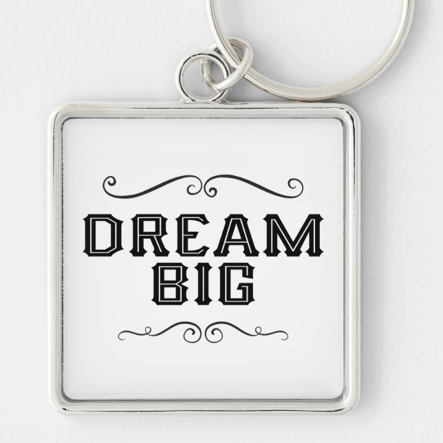 Dream Big Hand Lettered Keyring/Keychain Keychain (Front)