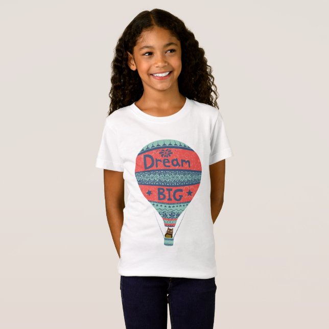 Dream big hot air balloon Indian style decorations T-Shirt (Front Full)