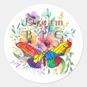 Dream Big Inspirational and Motivational Classic Round Sticker