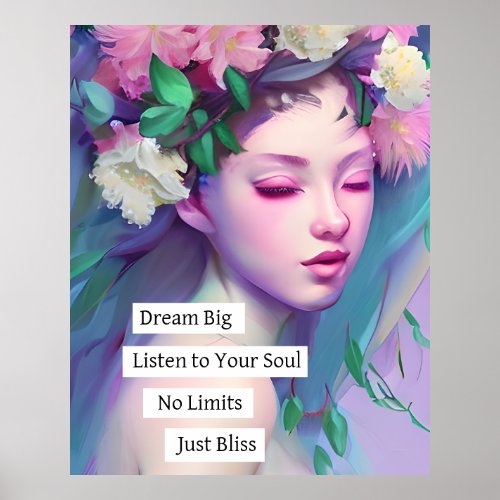 Dream Big Inspirational Quote for Daughter Poster