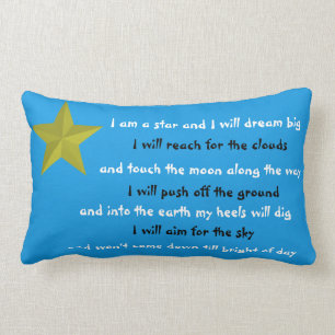 Dream big kids poem lumbar pillow