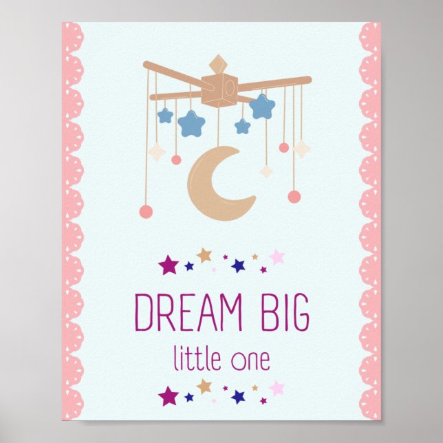 Dream big kids room decor Poster (Front)