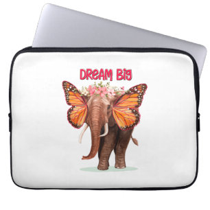 Dream Big Like An Elephant Inspirational Laptop Sleeve