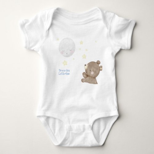 Dream big little cute beaar personalized  baby bodysuit