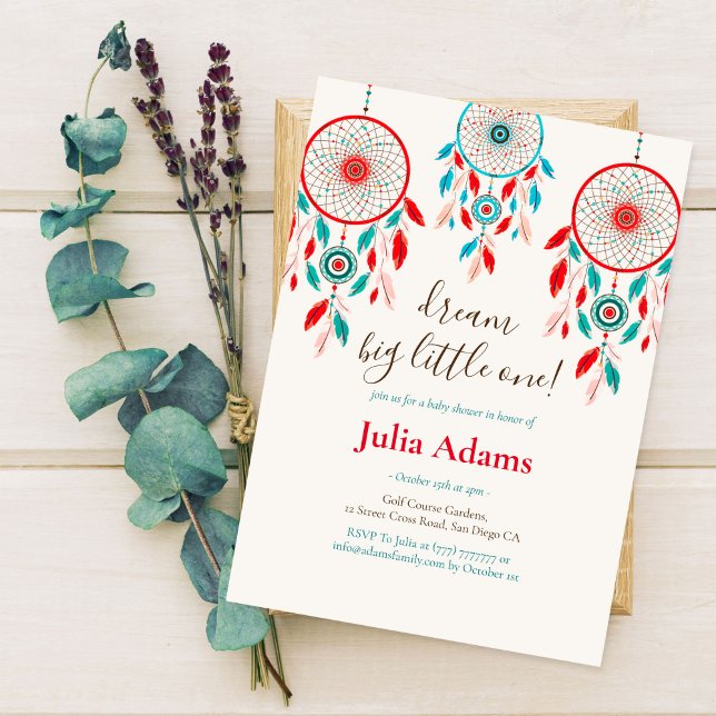 Dream big little one baby shower invitation (Creator Uploaded)