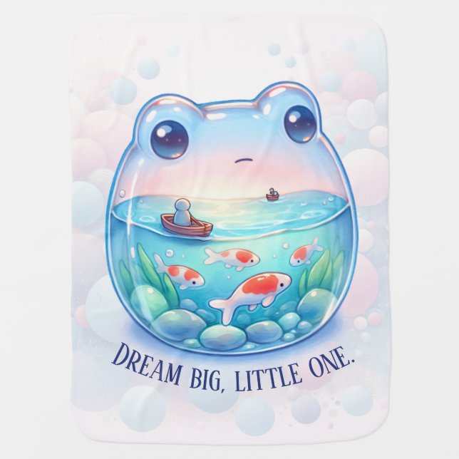 Dream Big, Little One - Frog - Baby Blanket (Front)