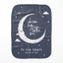 Dream big little one moon + clouds personalized baby burp cloth