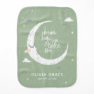 Dream big little one moon clouds personalized baby burp cloth Dream big little one moon clouds personalized baby burp cloth